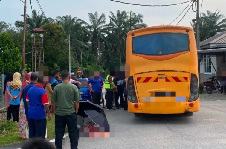 Murid Tahun Satu Maut Dilanggar Bas Sekolah