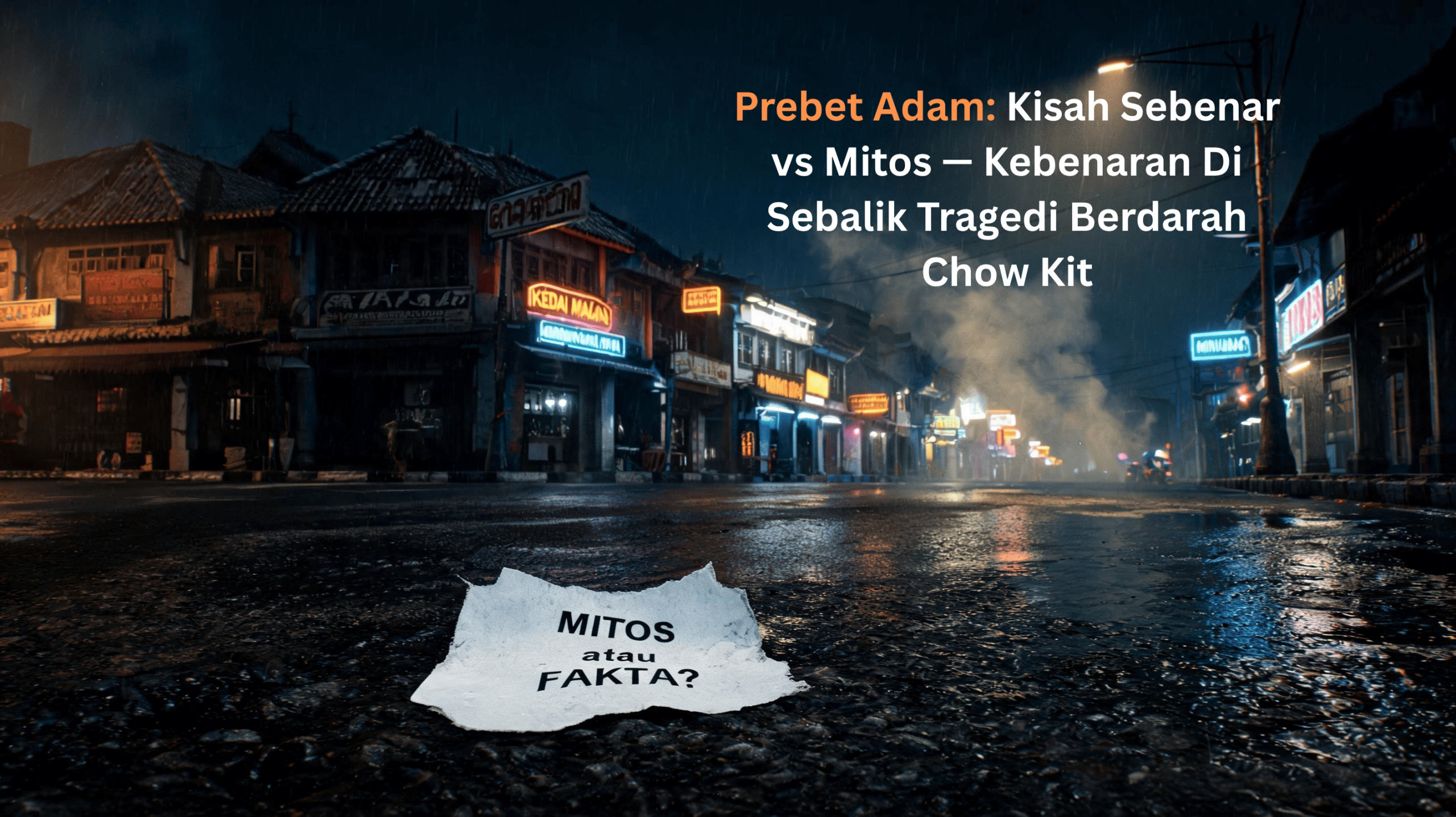 Prebet Adam: Kisah Sebenar vs Mitos — Kebenaran Di Sebalik Tragedi Berdarah Chow Kit
